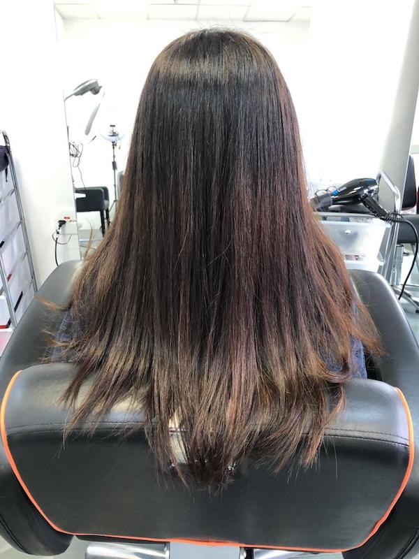 raiz-escura-comprimento Comprimento com Aplicação do Gloss Express